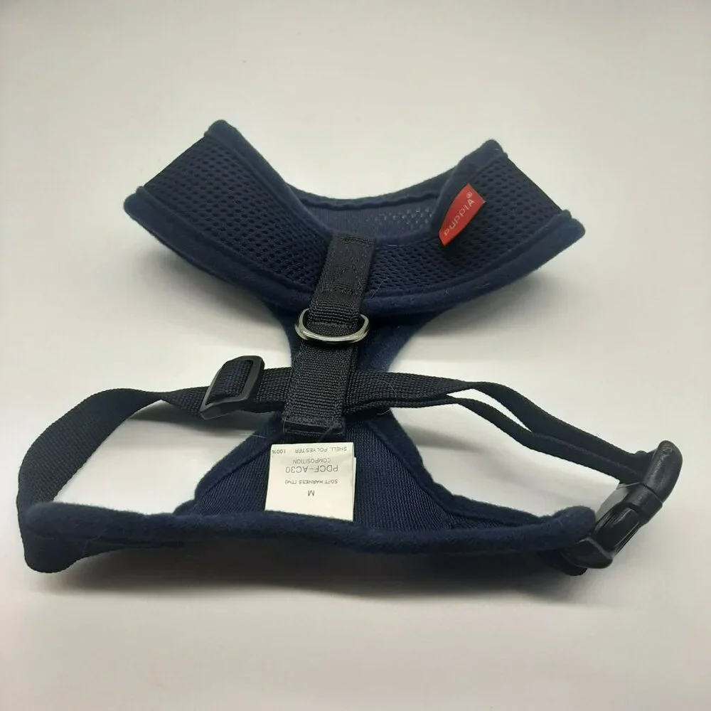 Puppia Adjustable Navy Blue Mesh Dog Harness M